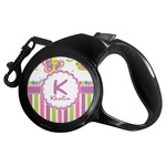 Butterflies & Stripes Retractable Dog Leash (Personalized)