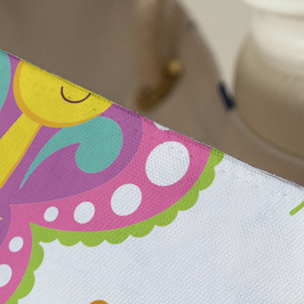 Butterflies & Stripes Large Rope Tote - Close Up View