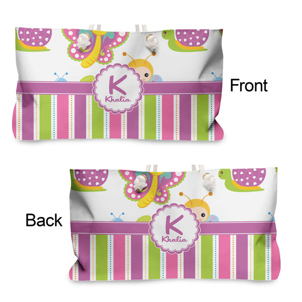 Butterflies & Stripes Large Rope Tote - From & Back View