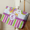 Butterflies & Stripes Large Rope Tote - Life Style