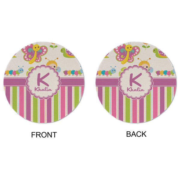 Butterflies & Stripes Round Linen Placemats - APPROVAL (double sided)