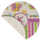 Butterflies & Stripes Round Linen Placemats - Front (folded corner single sided)