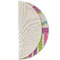 Butterflies & Stripes Round Linen Placemats - HALF FOLDED (single sided)