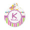 Butterflies & Stripes Round Pet ID Tag - Small (Personalized)