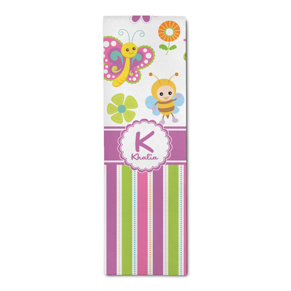 Custom Butterflies & Stripes Runner Rug - 2.5'x8' w/ Name and Initial