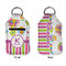 Butterflies & Stripes Sanitizer Holder Keychain - Small APPROVAL (Flat)
