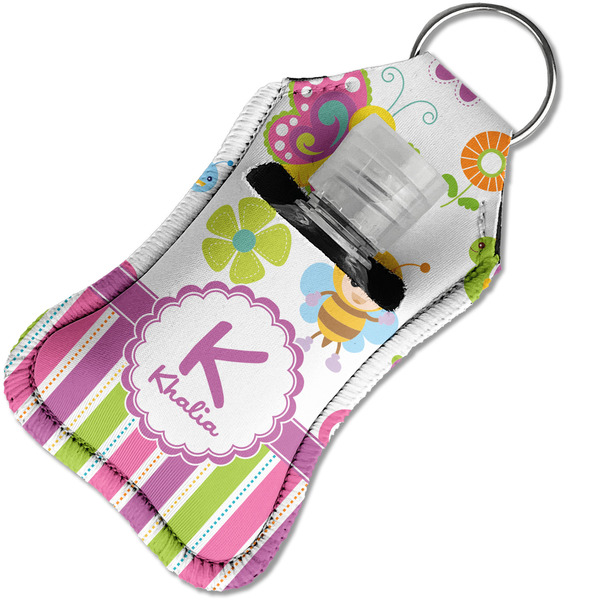 Butterflies & Stripes Sanitizer Holder Keychain - Small in Case