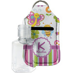 Butterflies & Stripes Hand Sanitizer & Keychain Holder - Small (Personalized)