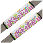 Butterflies & Stripes Seat Belt Covers (Set of 2) (Personalized)
