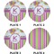Butterflies & Stripes Set of Appetizer / Dessert Plates (Approval)