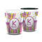 Butterflies & Stripes Ceramic Shot Glass - 1.5 oz (Personalized)