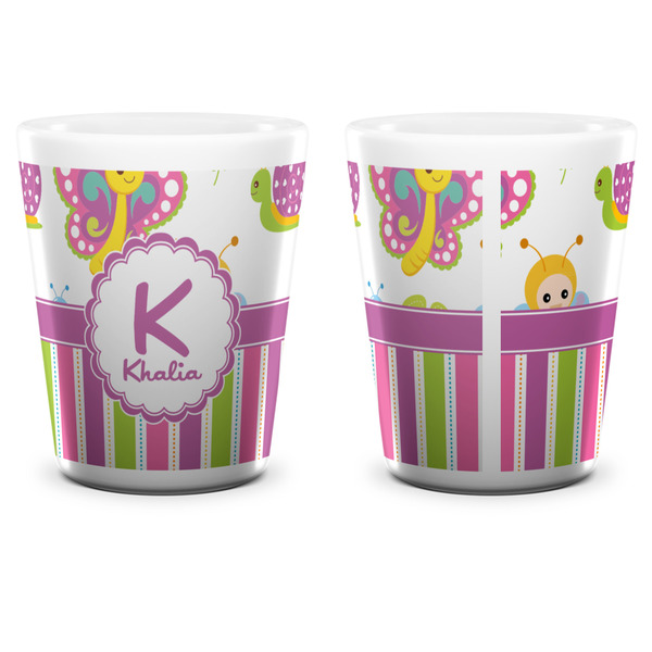Butterflies & Stripes Shot Glass - White - APPROVAL