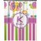Butterflies & Stripes Extra Long Shower Curtain - 70"x84" (Personalized)