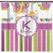 Butterflies & Stripes Shower Curtain - Custom Size (Personalized)