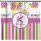 Butterflies & Stripes Shower Curtain - 71" x 74" (Personalized)