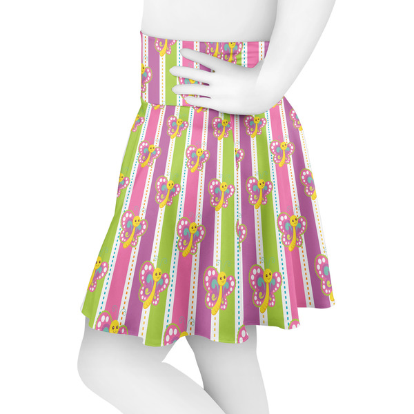 Butterflies & Stripes Skater Skirt - Side