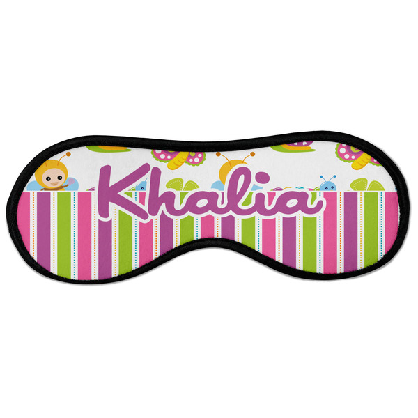 Custom Butterflies & Stripes Sleeping Eye Masks - Large (Personalized)