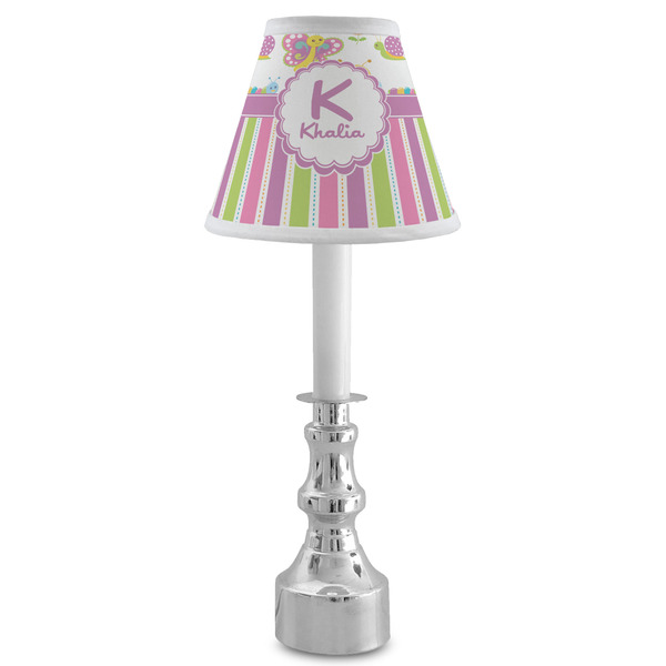 Butterflies & Stripes Small Chandelier Lamp - LIFESTYLE (on candle stick)