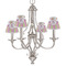 Butterflies & Stripes Small Chandelier Shade - LIFESTYLE (on chandelier)