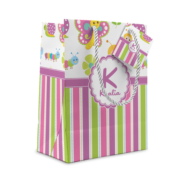 Custom Butterflies & Stripes Gift Bag (Personalized)