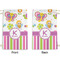 Butterflies & Stripes Small Laundry Bag - Front & Back View