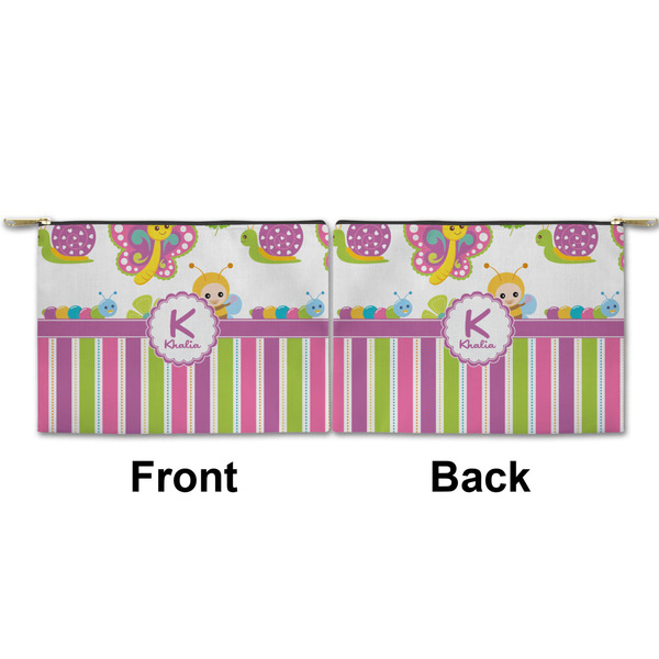Butterflies & Stripes Small Zipper Pouch Approval (Front and Back)