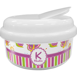 Butterflies & Stripes Snack Container (Personalized)