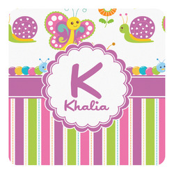 Butterflies & Stripes Square Decal - Small (Personalized)