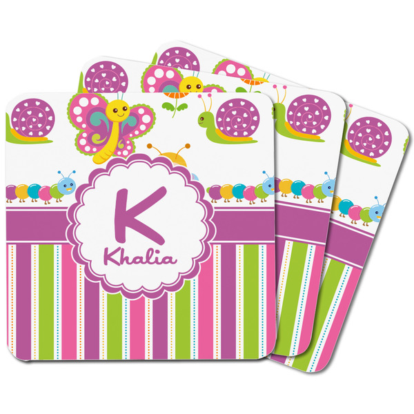 Butterflies & Stripes Square Fridge Magnet - MAIN