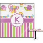 Butterflies & Stripes Square Table Top (Personalized)