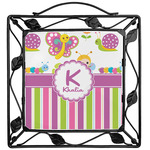 Butterflies & Stripes Square Trivet (Personalized)