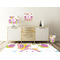 Butterflies & Stripes Square Wall Decal Wooden Desk