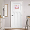Butterflies & Stripes Square Wall Decal on Door