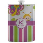 Butterflies & Stripes Stainless Steel Flask (Personalized)