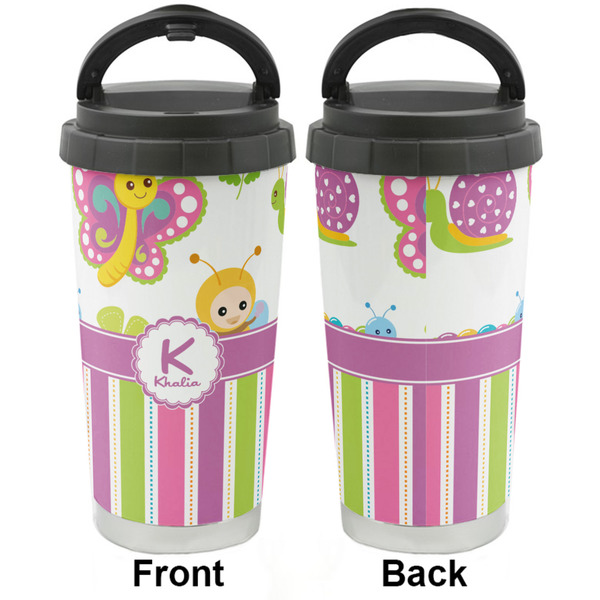 Butterflies & Stripes Stainless Steel Travel Cup - Apvl