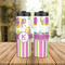 Butterflies & Stripes Stainless Steel Tumbler - Lifestyle