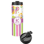 Butterflies & Stripes Stainless Steel Skinny Tumbler (Personalized)