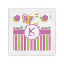 Butterflies & Stripes Standard Cocktail Napkins (Personalized)