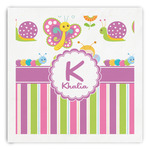 Butterflies & Stripes Paper Dinner Napkins (Personalized)