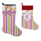 Butterflies & Stripes Stockings - Side by Side compare