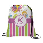 Butterflies & Stripes Drawstring Backpack (Personalized)