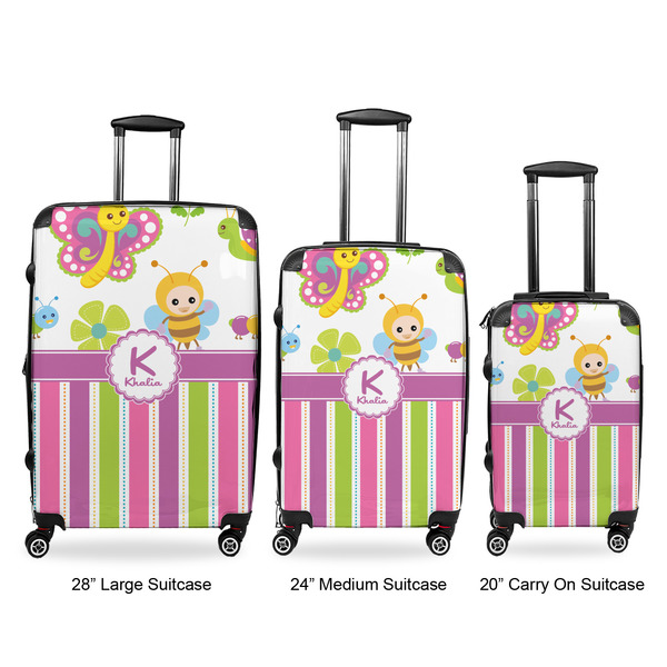 Butterflies & Stripes Suitcase Set 1 - APPROVAL