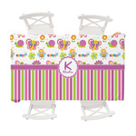 Butterflies & Stripes Tablecloth - 58"x102" (Personalized)