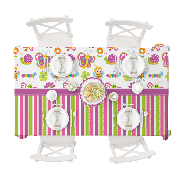 Butterflies & Stripes Tablecloths (58"x102") - TOP VIEW