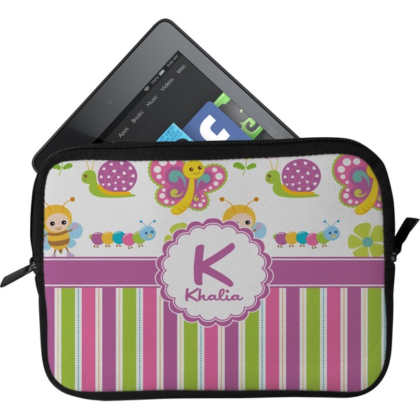 Custom Butterflies & Stripes Tablet Case / Sleeve - Small (Personalized)