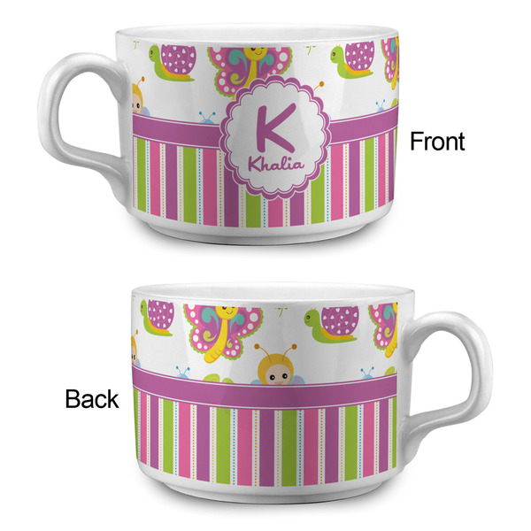 Butterflies & Stripes Tea Cup - Single Apvl