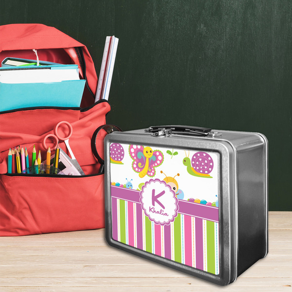 Butterflies & Stripes Tin Lunchbox - LIFESTYLE