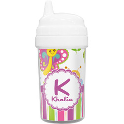 Butterflies & Stripes Sippy Cup (Personalized)