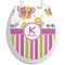 Butterflies & Stripes Toilet Seat Decal (Personalized)
