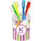 Butterflies & Stripes Toothbrush Holder (Personalized)